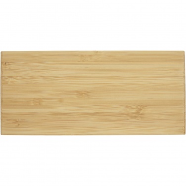 Logotrade corporate gift image of: Minata bamboo wireless charger with clock